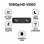 Wireless Miniature Camera with Audio | Night Vision, WiFi Connectivity & Compact Design for Home Security Monitoring