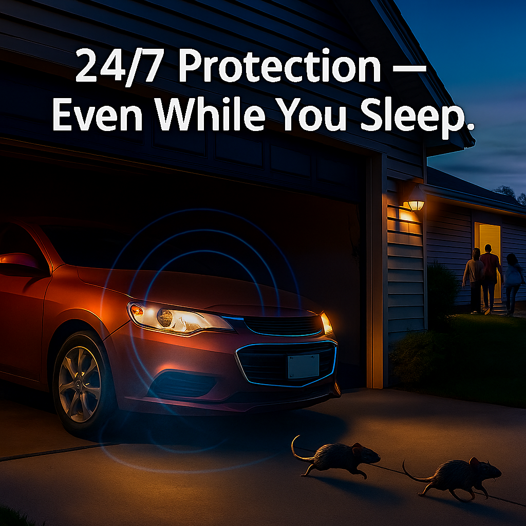 Ultrasonic Car Mice Repeller | Portable, Self-Powered & Effective for Vehicle Protection Against Rodents