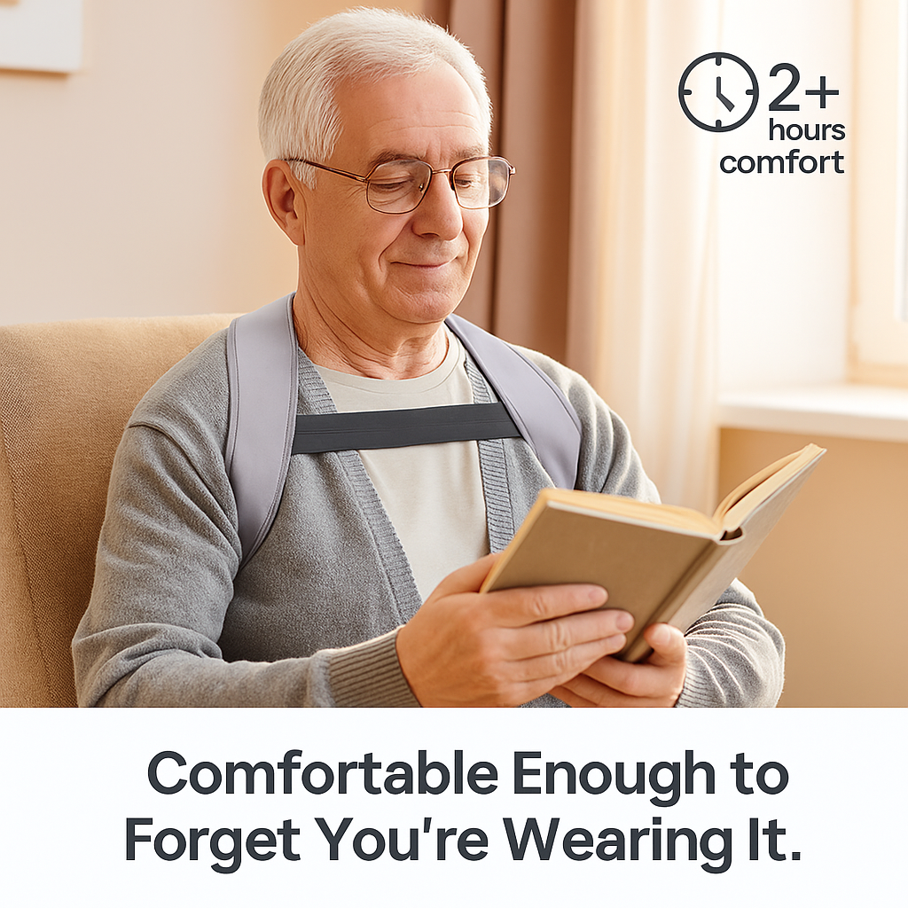 Posture Corrector and Back Brace for Elderly Men – Adjustable Lumbar Support to Relieve Back Pain and Improve Posture