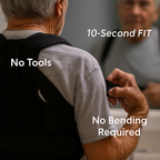 Posture Corrector and Back Brace for Elderly Men – Adjustable Lumbar Support to Relieve Back Pain and Improve Posture