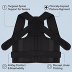 Posture Corrector and Back Brace for Elderly Men – Adjustable Lumbar Support to Relieve Back Pain and Improve Posture