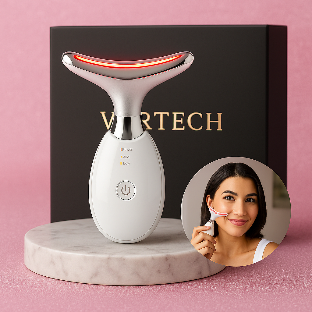 LED Light Facial & Neck Sculptor | 7-in-1 Anti-Aging Device for Firming, Lifting & Smoothing Skin at Home