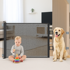 Retractable Dog & Baby Safety Gate | No-Drill Installation, Durable Mesh & Ideal for Doorways and Stairs