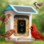 Video Camera Bird Feeder | HD Recording, Motion Detection & Ideal for Backyard Birdwatching