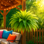 UV Resistant Lifelike Artificial Boston Fern | Realistic, Easy Maintenance & Ideal for Indoor/Outdoor Decoration