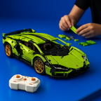 Racing Supercar Building Blocks | 1280-Piece Mechanical Speed Vehicle with Wireless Control for Kids & Adults