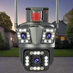 Dual Lens Outdoor Waterproof Wireless HD Security Camera with Night Vision for Home Surveillance