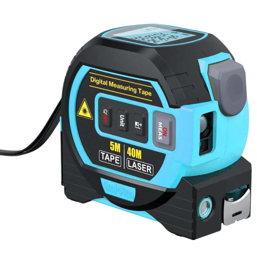 3-in-1 Laser Tape Measure - Distance, Area, & Volume Measurements