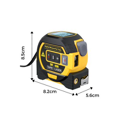 3-in-1 Laser Tape Measure - Distance, Area, & Volume Measurements