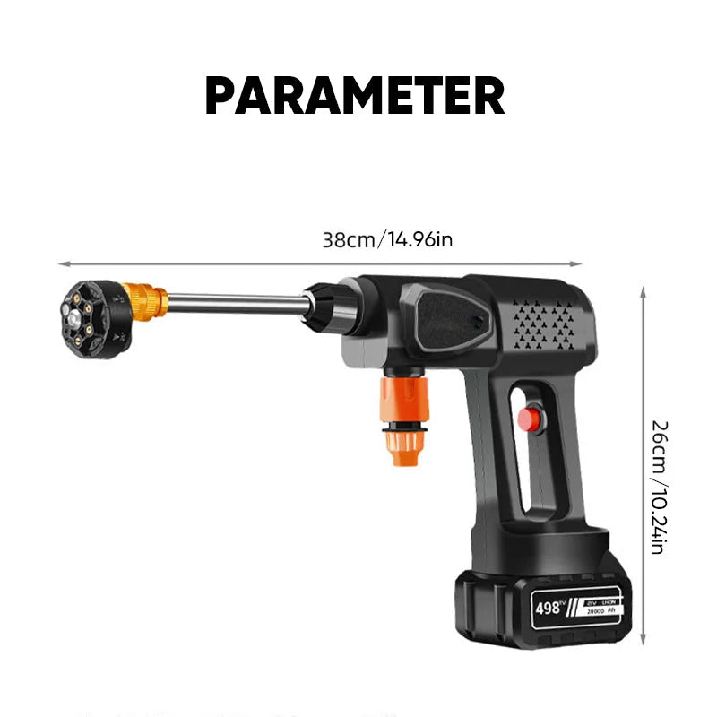 Portable Cordless Pressure Washer | 520 PSI High-Pressure, 6-in-1 Nozzle for Car & Home Cleaning