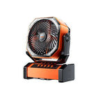 Rechargeable Camping Fan | 270° Rotation, LED Light & Portable Design for Outdoor Activities and Indoor Use