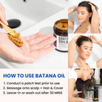 100% Pure Batana Oil | Deeply Moisturizing, Promotes Hair Growth & Repairs for Healthy Skin and Hair