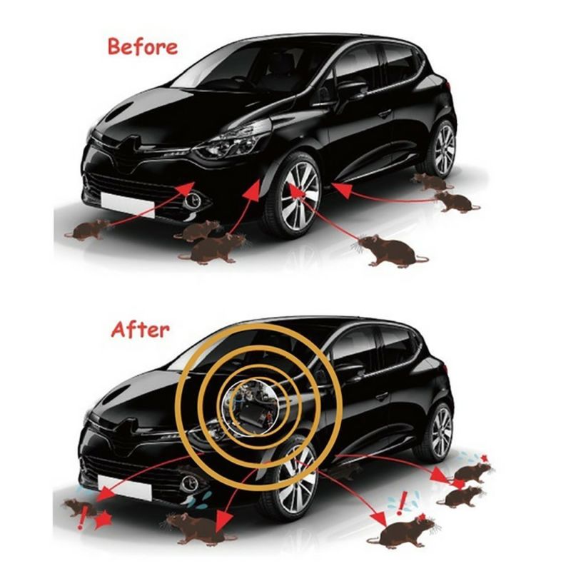 Ultrasonic Car Mice Repeller | Portable, Self-Powered & Effective for Vehicle Protection Against Rodents