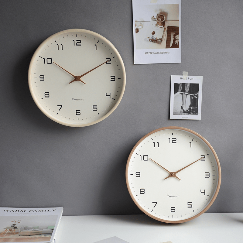 Wooden Wall Clock | Natural Wood Frame, Minimalist Design & Silent Quartz Movement for Modern Home Decor