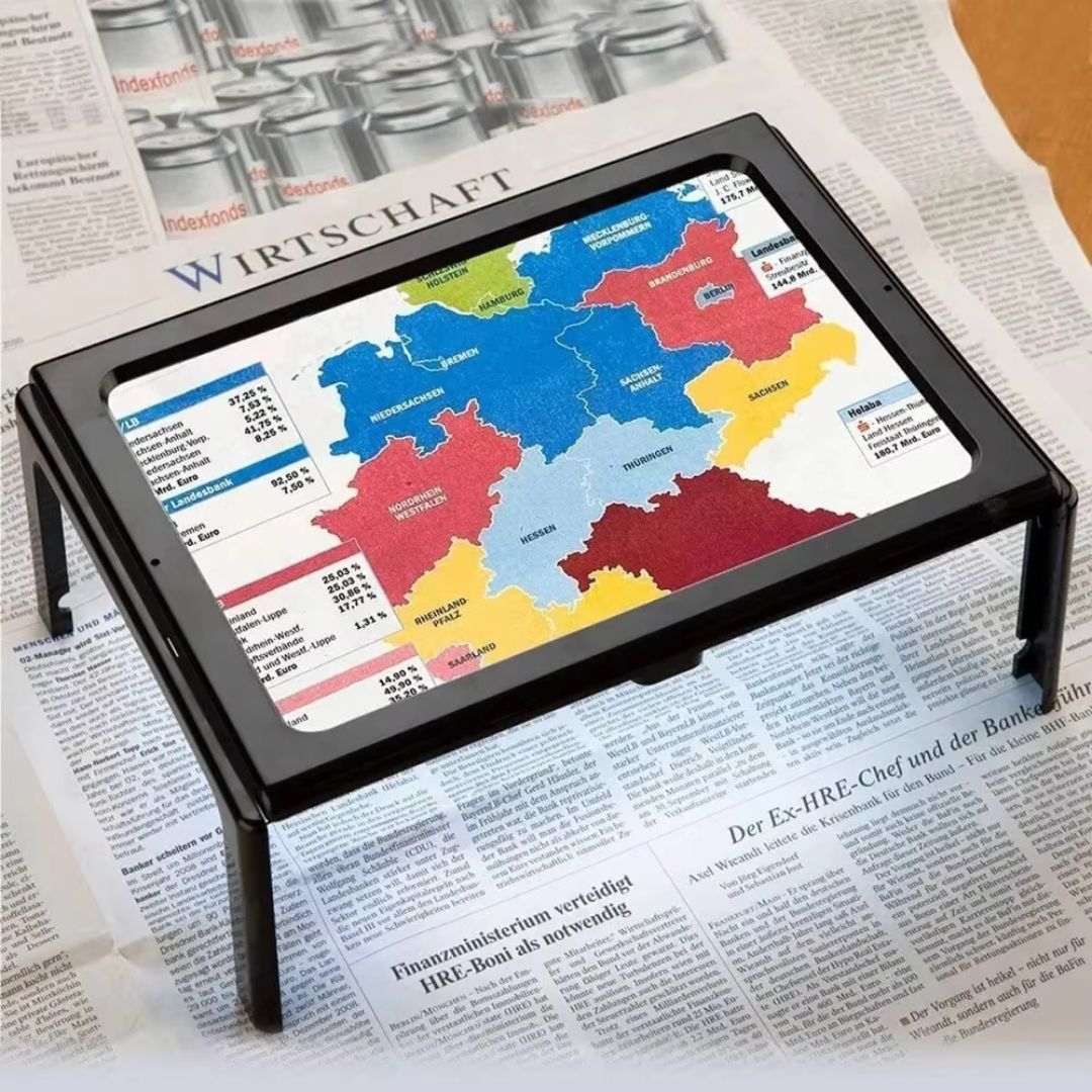 3x Page Magnifier with LED Light | Lightweight, Hands-Free & Ideal for Seniors and Low Vision Users