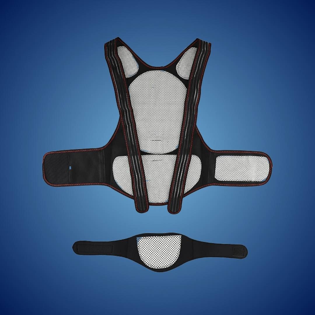 Self-Heating Back Support | Adjustable, Pain Relief & Posture Improvement for Daily Use