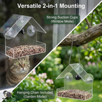 MyWingCam™ Bird Feeder with Camera 1080P HD | Wireless Bird House with Camera for Outside – Window or Hanging Bird Feeder Cam with Night Vision, Audio & Free App – Live Bird Feeder Cam