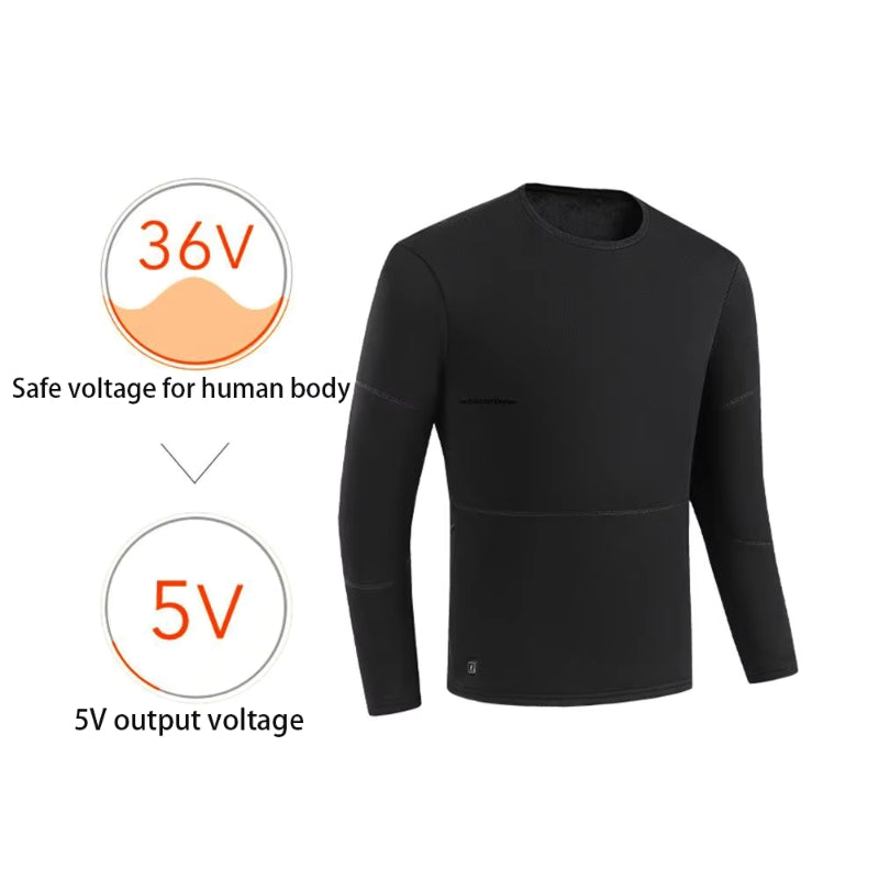 Heated Base Layer Top | 16 Heating Elements, Adjustable Heat Settings & Ideal for Winter Outdoor Activities