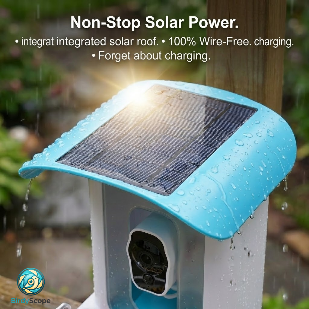 BirdyScope™ Smart Bird Feeder with Camera No Monthly Fees | Solar Powered Hummingbird Feeder Live Bird Cam House - Wireless 2-in-1 Seed & Hummingbird Station