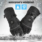 Electric Heated Gloves | Rechargeable, Waterproof & Touchscreen-Compatible for Skiing, Motorcycling & Outdoor Activities