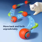 Smart Interactive Cat Ball - Motorised Pet Gravity Toy with Laser & Rechargeable Aiveys Jumping Play Ball