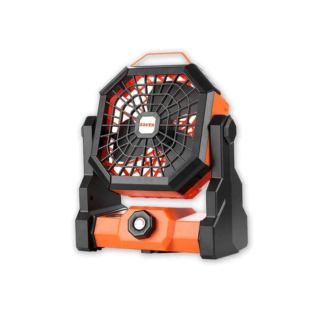 Rechargeable Camping Fan | 270° Rotation, LED Light & Portable Design for Outdoor Activities and Indoor Use