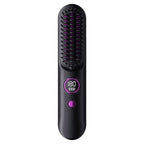 Cordless Hair Straightening Brush - 3-in-1 Anti-Scald Portable Brush for Travel & Gifts for Women
