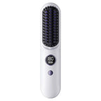 Cordless Hair Straightening Brush - 3-in-1 Anti-Scald Portable Brush for Travel & Gifts for Women