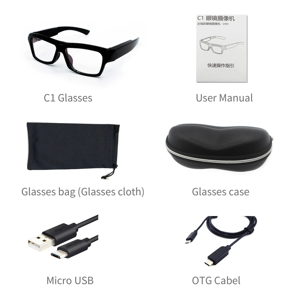 4K Video Recording Glasses | High-Quality, Wearable Camera for Travelers, Journalists & Outdoor Enthusiasts