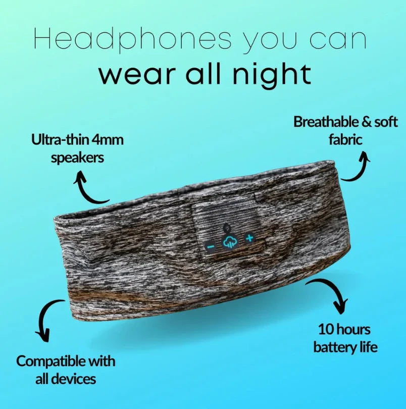 Sleep Headphones for Snoring – Stream White Noise | Comfortable Fit
