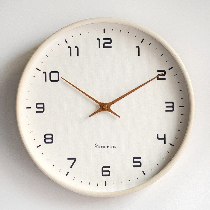 Wooden Wall Clock | Natural Wood Frame, Minimalist Design & Silent Quartz Movement for Modern Home Decor