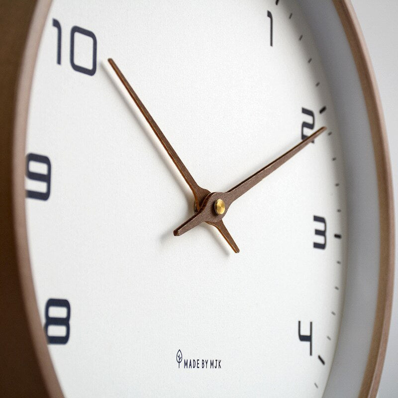 Wooden Wall Clock | Natural Wood Frame, Minimalist Design & Silent Quartz Movement for Modern Home Decor