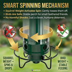 SpinGuard™ Squirrel Proof Bird Feeder | Metal Spinning Feeder Squirrel Proof – Weight Activated Deterrent No Baffles For Squirrels Needed – Best Squirrel Resistant Design to Keep Squirrels Off