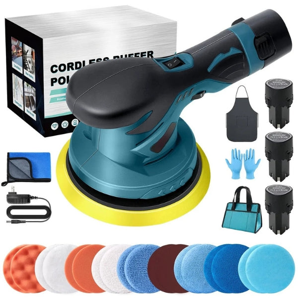 Cordless Car Buffer Polisher | 6-Speed Adjustable, Lightweight & Long Battery Life for Auto Detailing and Home Use