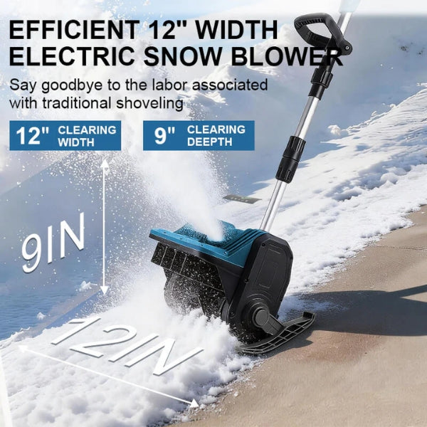Efficient Handheld Cordless Electric Shovel - Battery Powered for Easy Snow Removal & Storage
