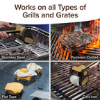 Cordless Electric Grill Cleaner | Bristle-Free, LED Spotlight & Fast 350 RPM Cleaning for Effortless Grill Maintenance