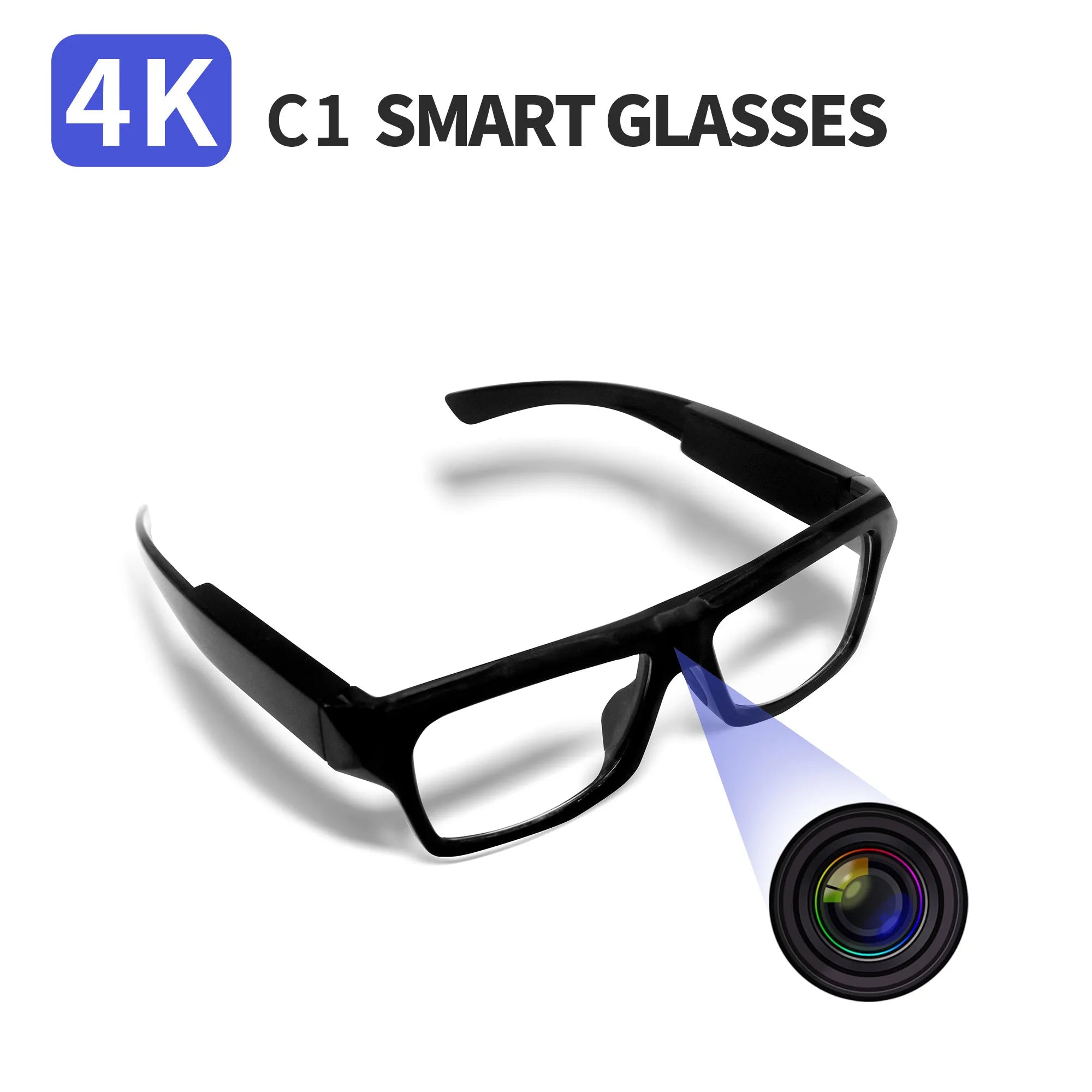 4K Video Recording Glasses | High-Quality, Wearable Camera for Travelers, Journalists & Outdoor Enthusiasts