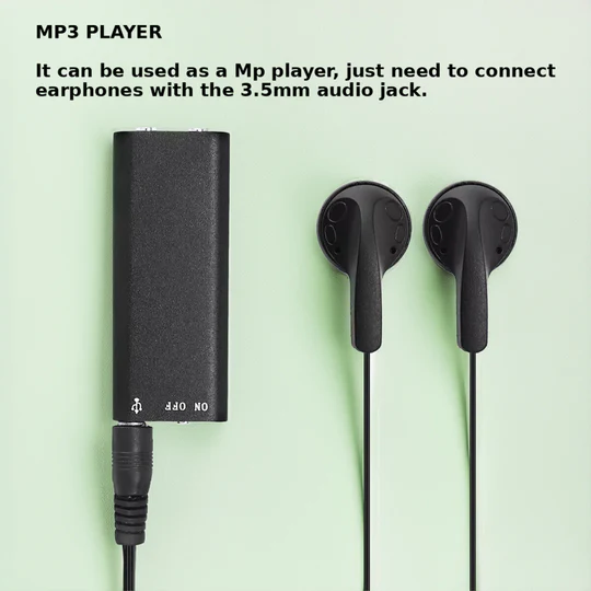 Voice-Activated Mini Recorder | 32GB Storage, 30-Hour Battery Life & Ideal for Meetings, Classes & Interviews