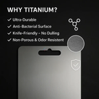 Titanium Cutting Board | Scratch-Proof, Non-Toxic & Dishwasher-Safe for Safe Food Preparation