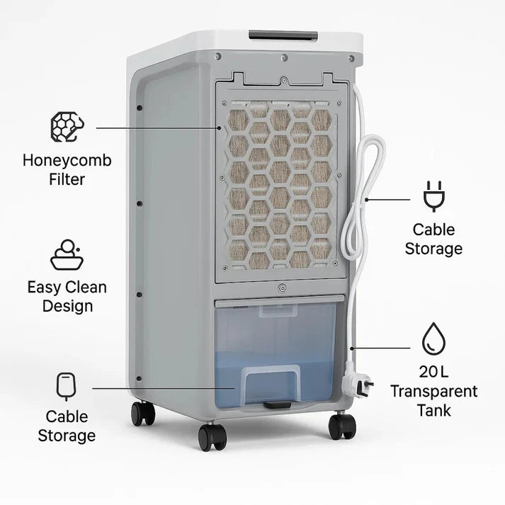 Portable Windowless Air Conditioner with Remote Control - Energy Efficient Cooling for Home, Office, and Small Spaces