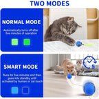 Smart Interactive Cat Ball - Motorised Pet Gravity Toy with Laser & Rechargeable Aiveys Jumping Play Ball