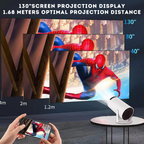 4K Mini Portable Projector - Ultra HD Projection with Compact Design - Ideal for Home Entertainment & Travel