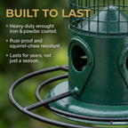 SpinGuard™ Squirrel Proof Bird Feeder | Metal Spinning Feeder Squirrel Proof – Weight Activated Deterrent No Baffles For Squirrels Needed – Best Squirrel Resistant Design to Keep Squirrels Off