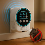 Plug-In Ultrasonic Rat Repellent | 4-Speaker Electronic Rodent Deterrent for Indoor Use – Silent, Chemical-Free & 3200 sq. ft. Coverage