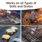 Cordless Electric Grill Cleaner | Bristle-Free, LED Spotlight & Fast 350 RPM Cleaning for Effortless Grill Maintenance