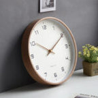 Wooden Wall Clock | Natural Wood Frame, Minimalist Design & Silent Quartz Movement for Modern Home Decor