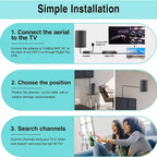 600-Mile Long Range HDTV Antenna for Indoor Use – 4K & 1080P Digital Reception for Clear Signal and Enhanced Viewing Experience