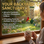 SpinGuard™ Squirrel Proof Bird Feeder | Metal Spinning Feeder Squirrel Proof – Weight Activated Deterrent No Baffles For Squirrels Needed – Best Squirrel Resistant Design to Keep Squirrels Off