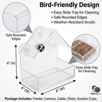 MyWingCam™ Bird Feeder with Camera 1080P HD | Wireless Bird House with Camera for Outside – Window or Hanging Bird Feeder Cam with Night Vision, Audio & Free App – Live Bird Feeder Cam