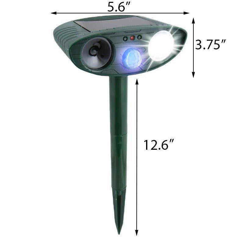 Ultrasonic Armadillo Repeller | Solar Powered, Waterproof & Chemical-Free for Effective Pest Control in Your Yard